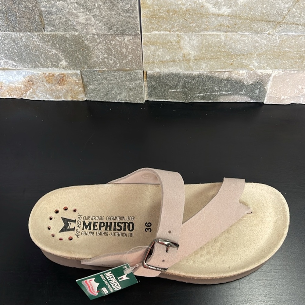 Mephisto Women's Helen Thong Sandals – Comfortable Cork Footbed Leather Sandals - Picture 6 of 8